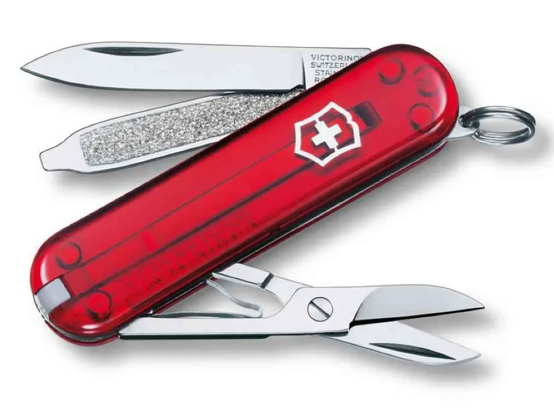 Victorinox Classic Rojo Transparente