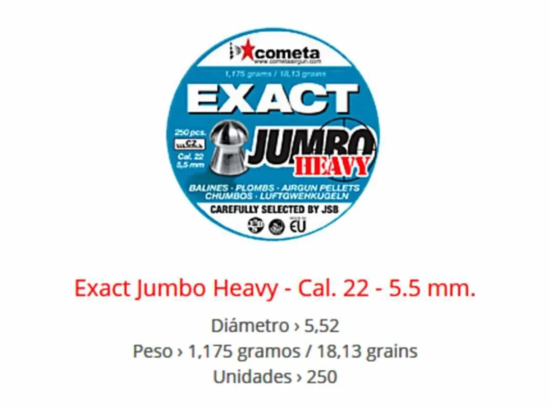 Balines Cometa Exact Jumbo Heavy cal. 5,5mm