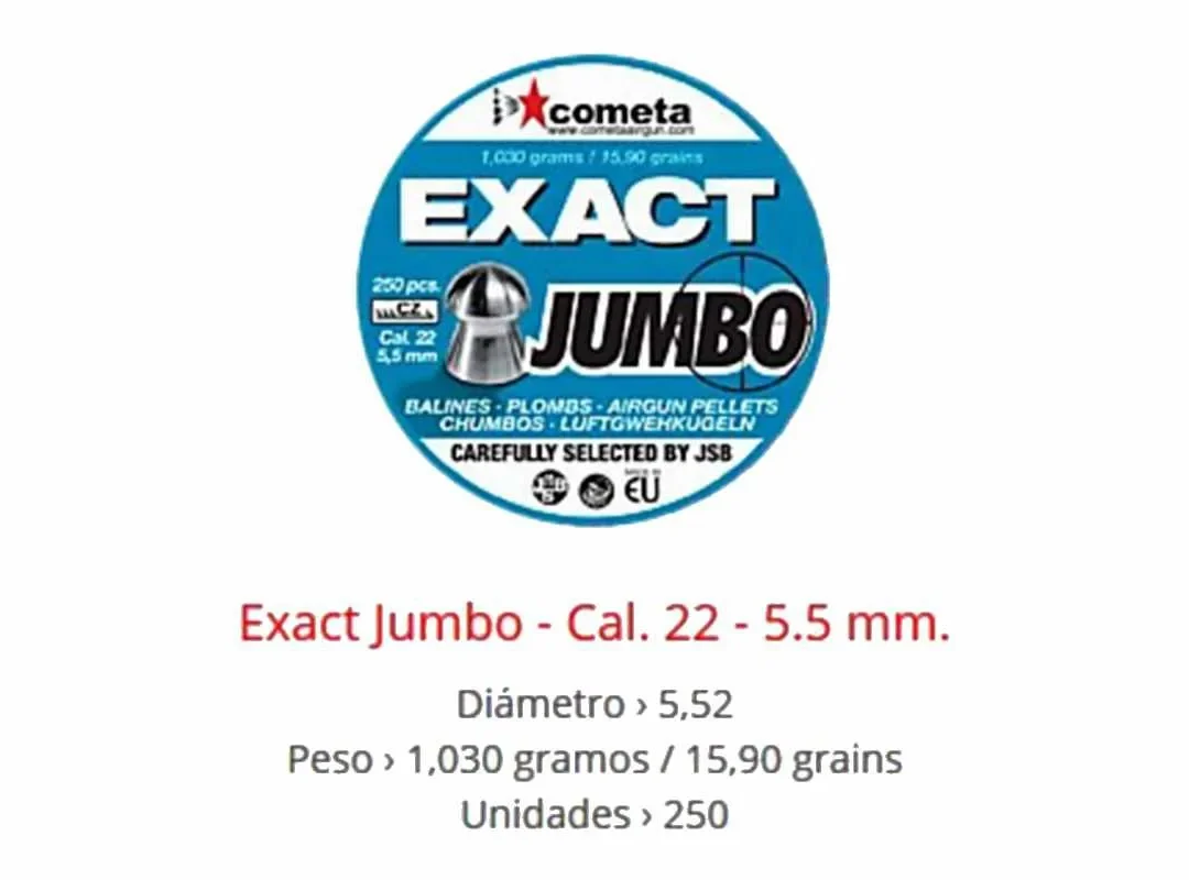 Balines Cometa Exact Jumbo cal. 5,5mm